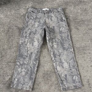 Unisex Hollister Gray Patterned Straight Leg Jeans
